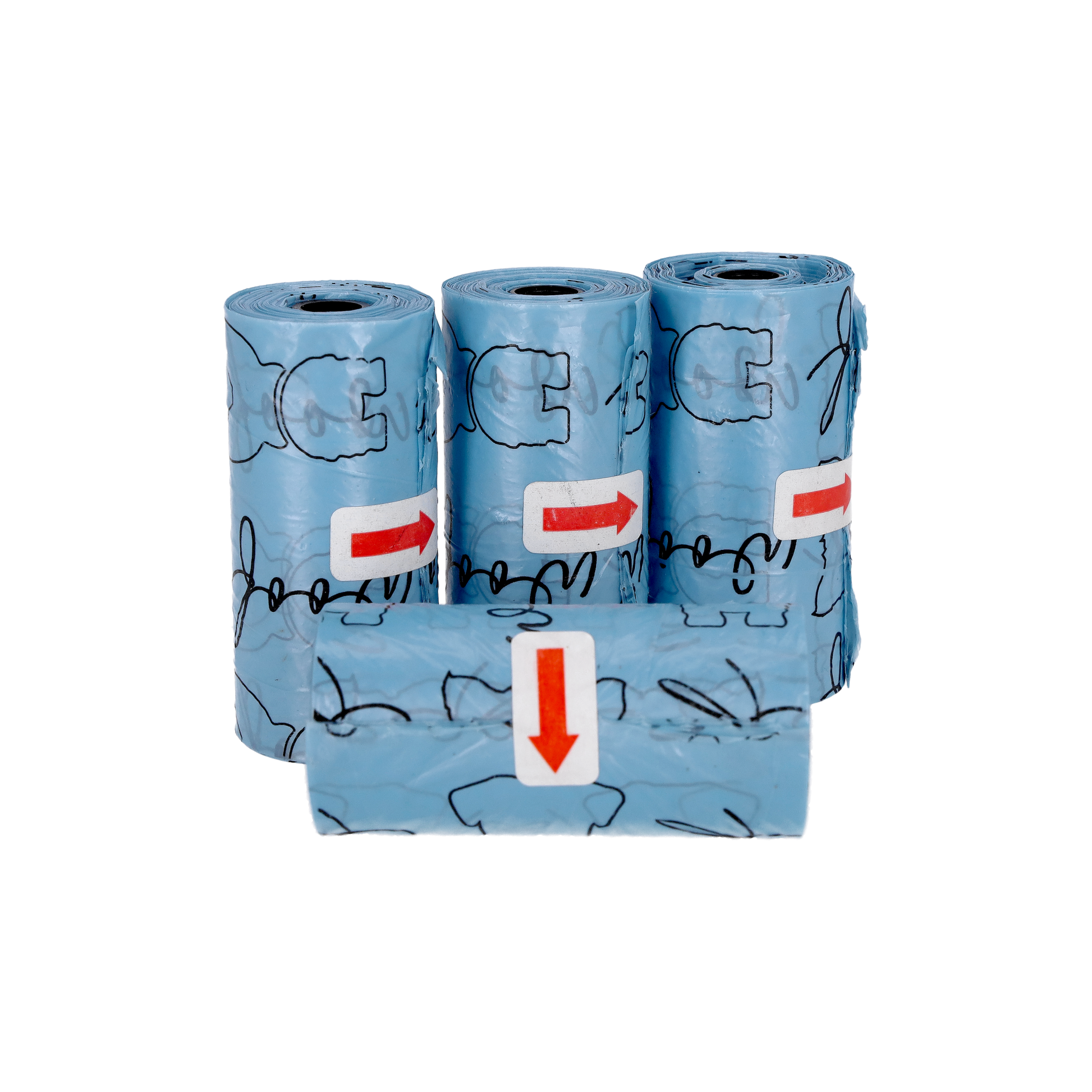 compostable poop bags in blue