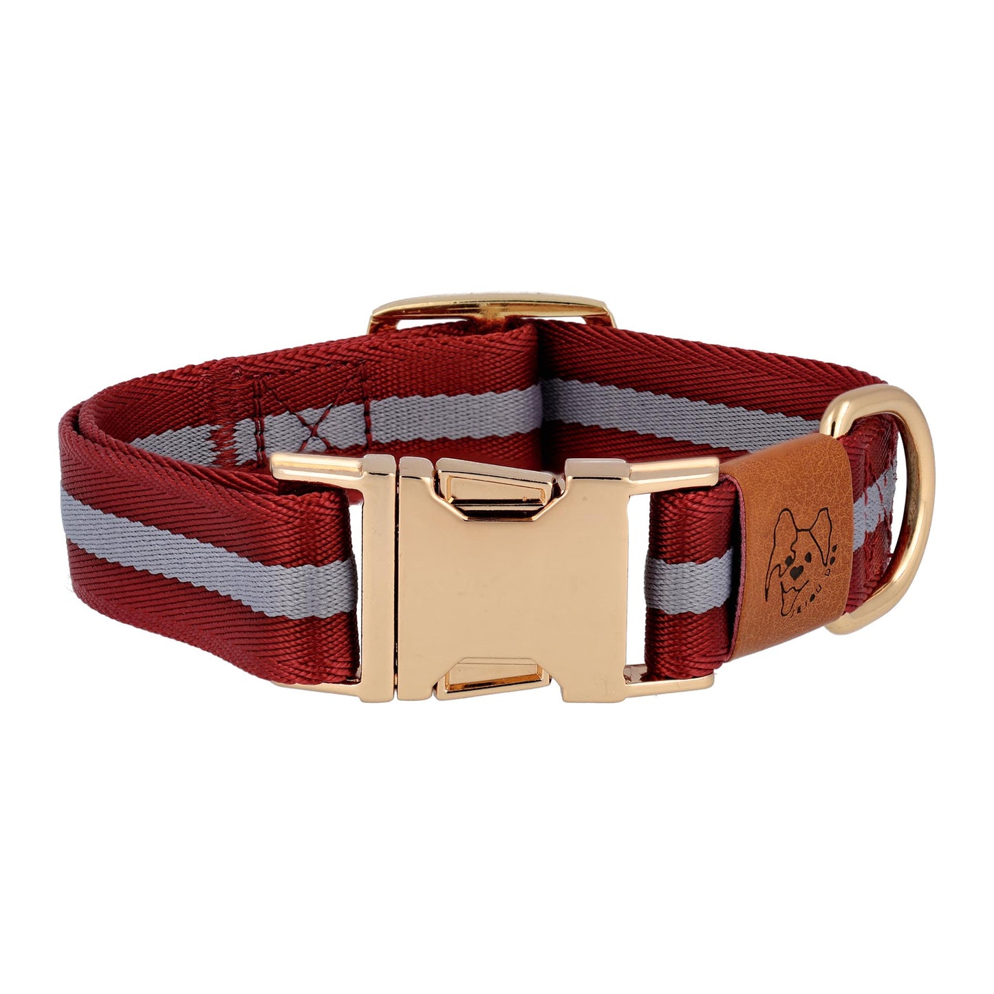 dog Collars and Leashes in red color front